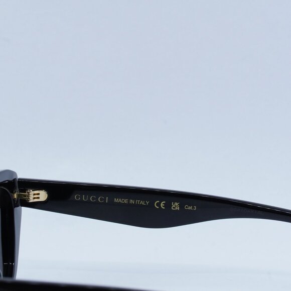 Gucci GG1638S 001 Sunglasses Black Cat Eye Frame, Smoke Lenses main image 4